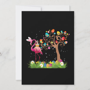 Bunny Flamingo Pasen 2021   Schattige Flamingo Lie Feestdagenkaart