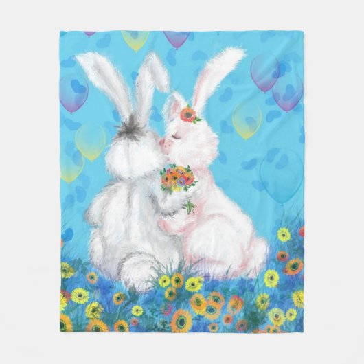Bunny Fleece Blanket - Hug (Voorkant)