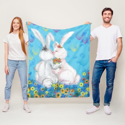 Bunny Fleece Blanket - Hug Deken (In situ)