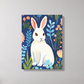 Bunny Floral Canvas Afdruk (Voorkant)