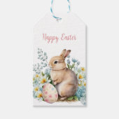 Bunny & Floral Egg Cadeaulabel (Voorkant)