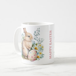 Bunny & Floral Egg Koffiemok