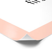 Bunny Floral First Birthday Welcome Sign Perfect Poster (Hoek)