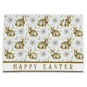  Bunny Floral Happy Pasen Groot Cadeauzakje (Voorkant)