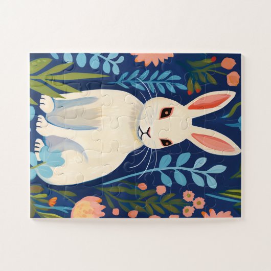 Bunny Floral Legpuzzel (Horizontaal)