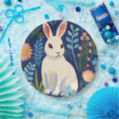 Bunny Floral Papieren Bordje (Feest)