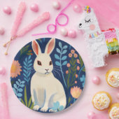 Bunny Floral Papieren Bordje (Feest)