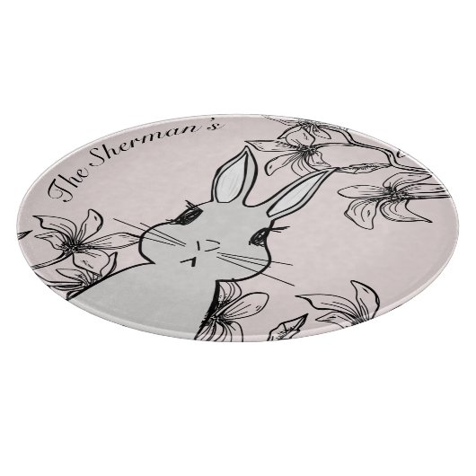  Bunny Floral Pasen Snijplank (Hoek)