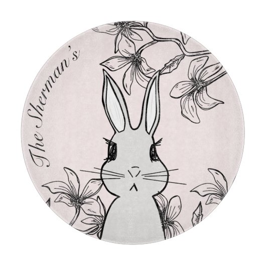  Bunny Floral Pasen Snijplank (Voorkant)