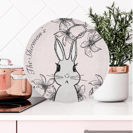 Bunny Floral Pasen Snijplank