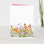  Bunny Floral Spring Paaskaart Kaart (Achterkant)