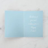  Bunny Floral Spring Paaskaart Kaart (Binnen)