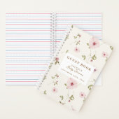 Bunny Floral Waterverf Baby shower Gastenboek Notitieboek (Binnen)