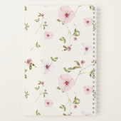 Bunny Floral Waterverf Baby shower Gastenboek Notitieboek (Achterkant)