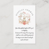  bunny Florals Baby Display Shower Informatiekaartje (Voorkant)