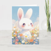 Bunny Flower Bliss Kaart (Voorkant)