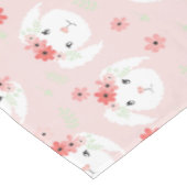 Bunny Flower Crown Pink Tafelkleed (Gekanteld)