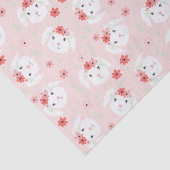 Bunny Flower Crown Pink Tissuepapier (Detail)