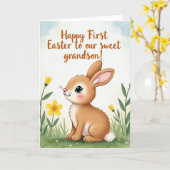 Bunny Flower Easter Card Kaart (Gele Bloem)