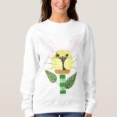 Bunny Flower No Background Women's Sweatshirt (Voorkant)