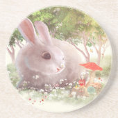 Bunny Flowers Zandsteen Onderzetter (Voorkant)