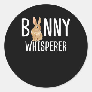 Bunny fluisteraar mam meisjes grappig konijn liefh ronde sticker