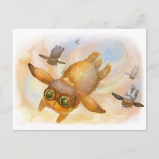 Bunny fly briefkaart