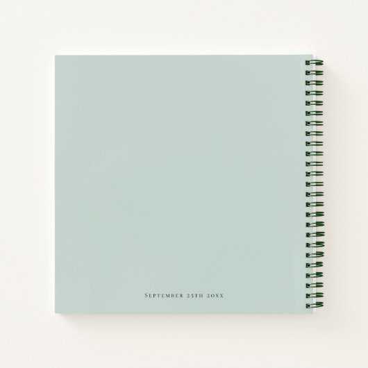 Bunny Foliage Baby shower Alternate Guest Book Notitieboek (Achterkant)
