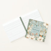 Bunny Foliage Christening Alternate Guest Book Notitieboek (Binnen)