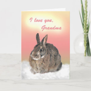 Bunny for Grandma Mother's Day Kaart