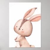 Bunny Forest Nursery Poster Kinder Room Decor (Voorkant)