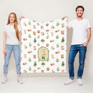 Bunny Forest Vrienden Schattige Woodland Fleece Deken