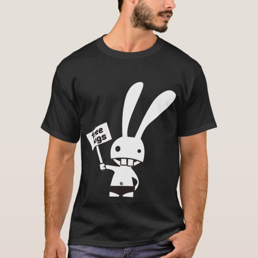 bunny free hugs t shirt (Voorkant)