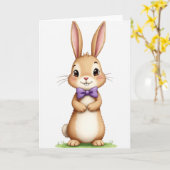 Bunny Friend Greeting Card Kaart (Gele Bloem)