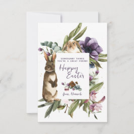 Bunny Friend Kinder Kaarten voor paasklaslokaal Notitiekaartje