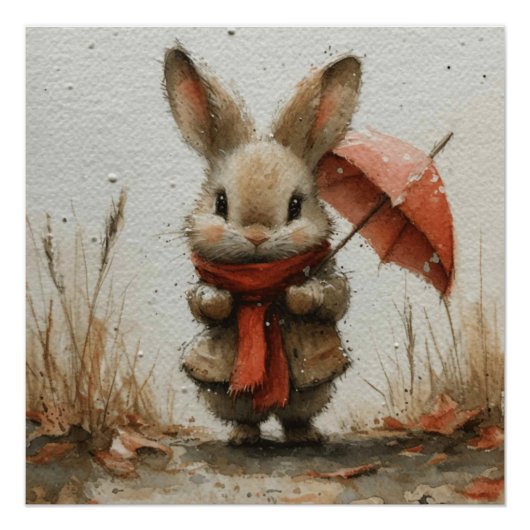 Bunny Frolics: Een Beetje Whimsy Bunny Perfect Poster (Voorkant)