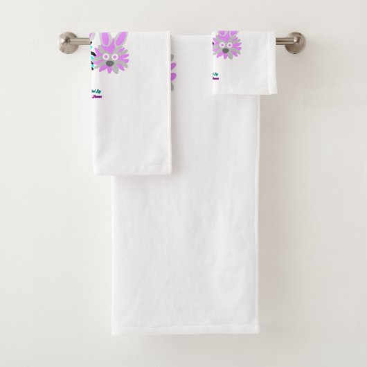 Bunny Fuzzies Badkamer Handdoek Set (Insitu)