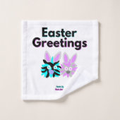 Bunny Fuzzies Badkamer Handdoek Set (Wasdoekje)