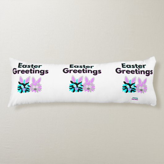 Bunny Fuzzies Body Kussen (Voorkant)