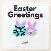 Bunny Fuzzies Glass Onderzetter (Voorkant)