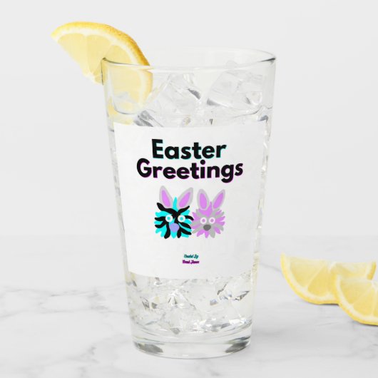 Bunny Fuzzies Glazen Tumbler (Voorkant ijs)