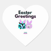 Bunny Fuzzies Heart Sticker (Voorkant)