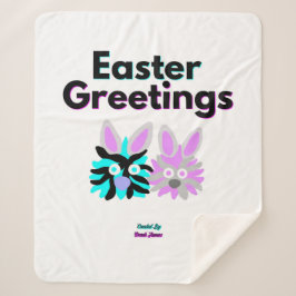 Bunny Fuzzies Medium Sherpa Deken