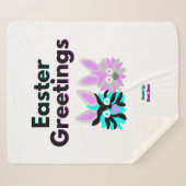 Bunny Fuzzies Medium Sherpa Deken (Voorkant (horizontaal))