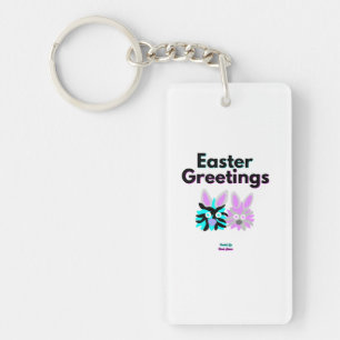 Bunny Fuzzies Rechthoek Sleutelhanger