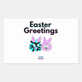 Bunny Fuzzies Rechthoek Sticker (Voorkant)