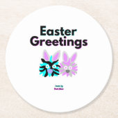 Bunny Fuzzies Rond Papier Onderzetter (Voorkant)