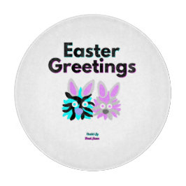 Bunny Fuzzies Ronde Glas Snijplank 30,4 cm