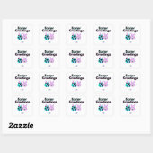 Bunny Fuzzies Square Sticker (Vel)