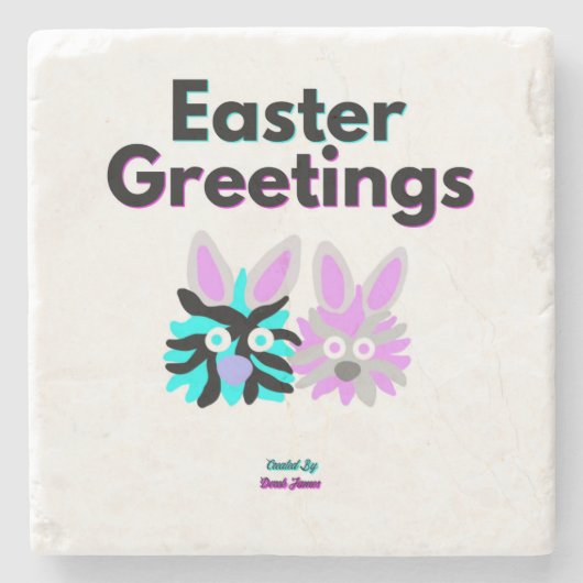 Bunny Fuzzies Stone Onderzetter (Voorkant)